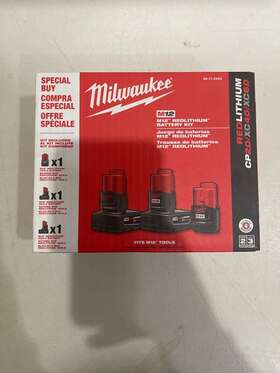 48-11-2463 Milwaukee M12 12-volt Lithium-ion 6ah/4ah/2ah Extended Batteries 3pk