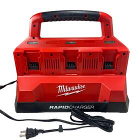 48-59-1809 Milwaukee M18 Packout 18v Six Bay Rapid Charger