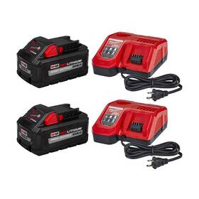 48-59-1880-48-59-1880 Milwaukee M18 18-volt Lithium-ion High Output Starter Kit With Xc 2 8.0ah Batteries And