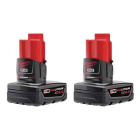 48112462 Milwaukee M12 12-volt Lithium-ion Xc Extended Capacity 6.0 Ah Battery Pack