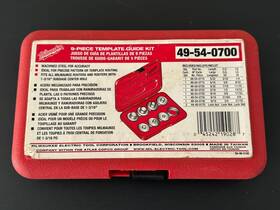 49-54-0700 Milwaukee 9-pc Router Template Guide Kit With Case