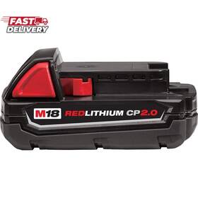 48-11-1820 Milwaukee 711181134629 Electric Tool Red Lithium 2.0 Compact Battery Pack 3.3 Inch X