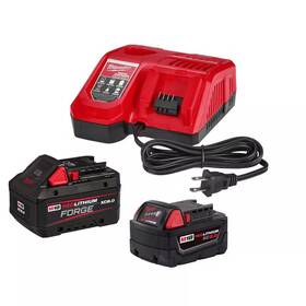 Milwaukee 744759864338 M18 18-volt Lith-ion Redlithium Forge Starter Kit With 8. 0ah Battery And Rapid Char