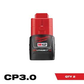 Milwaukee 845242000056 M12 12-volt Lithium-ion Compact Battery Pack 3.0ah 2-pack
