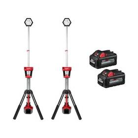 Milwaukee 882346285743 M18 18v Lithium-ion Cordless Rocket Dual Power Tower Lights 2 6.0ah Batteries