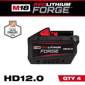 Milwaukee 882346306042 M18 18v Lithium-ion Redlithium Forge Hd 12.0 Ah Battery Pack 4-pack