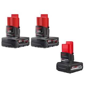 Milwaukee 882346318366 M12 12-v Xc Extended Capacity 3.0 Ah Battery Pack 2-pack And