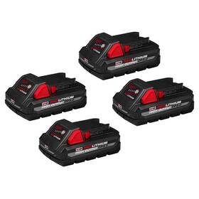 Milwaukee 882921991182 M18 18-volt Lithium-ion High Output Cp 3.0 Ah Battery Pack 4-pack