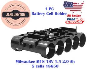 Milwaukee Jyx-aa-003-02 M18 V18 1.5 2.0 Ah Replacement Battery Cell Holder Only 5 Cells 18650