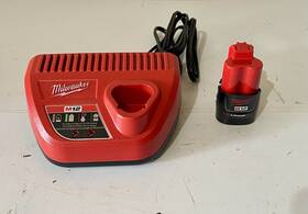 Milwaukee-m12 Milwaukee Milwabatm12 Battery And Charger-new-m12 Cp1.5 Charger