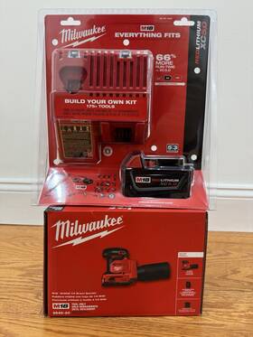 Milwaukee Mwe-48-59-1850ssr M18 Sheet Sander With 5.0 Ah Battery Starter Kit