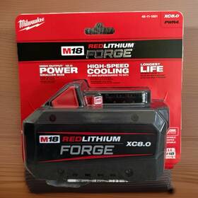 Milwaukee Pwr4 M18 Forge Xc8.0 Ah Battery - 48-11-1881 -pwr4 Red Lithium