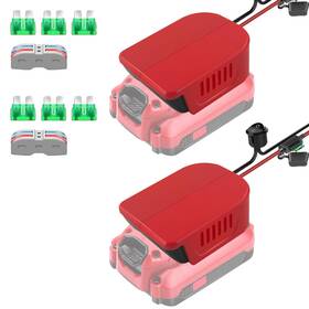 Ogjunx Man-20vdiy-02r 2 Packs Power Wheel Adapter For Craftsman 20v Battery With Fuses Wire