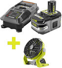 P151-p3320 Ryobi One Lithium Hp Ah Starter Kit Bonus 0033287181643