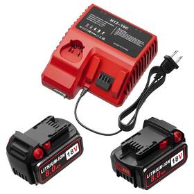 Percooair 740863680635 2 Pack 18v 8.0ah Battery And Charger Replacement For M18 Starter Ki