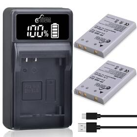 Tt-pp2bleducenel5 Pickle Power En-el5 Battery 2 Pack And Batteries With 1-slot Charger Black