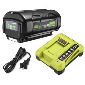 Powerextra 680358136059 Ryobi 40v 6.0ah Power Tool Battery Black Powerextra 680358136059 Ryobi 40v 6.0ah Power Tool Battery Black