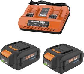 Powilling 726084575400 2packs 20v Battery For Worx And Charger Kit 5.0ah Compati