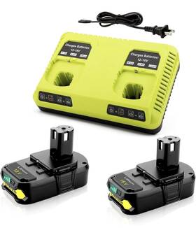 Powilling B0dk125sgh 18v 3.5ah Lithium Battery Charger Combo For Ryobi One Tools 2 Pack