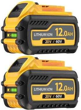Puooqasc 744585129861 2-pack 12000mah Replacement For Dewalt 20v/60v Max Battery High Capa