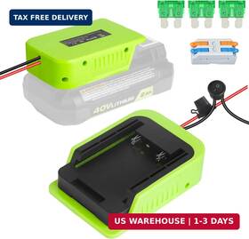 Quanshengda 768383319941 Qsdxnydc Power Battery Adapter Wheel For Ryobi 40v With 14 Awg Wire Conn