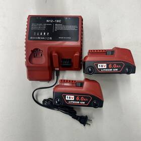 Ni1860a Replacements 2 Pack 18v 6.0ah Replacement Battery With Led Indicator Charger