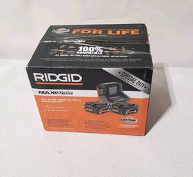 Ridgid 313037888856 18v Max Output Starter Kit With 2 4.0 Ah Batteries And Charger