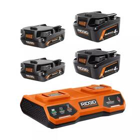 Ridgid 313099580521 18v Starter Kit With 2ah 4ah Max Output Battery And Dual Port Charger