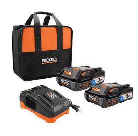 Ridgid 445023886805 18v Octane Bluetooth 3.0 Ah 2 Batteries And Charger Kit With Tool Bag