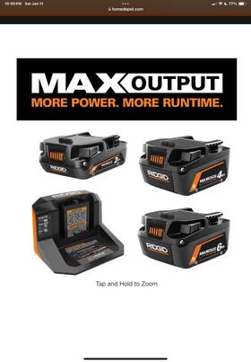 Ridgid 726084663497 New - 18v 2.0 4.0 And 6.0 Ah Lithium-ion Battery Charger Starter Kit