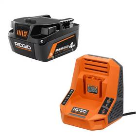 Ridgid 726084765856 18v 4.0 Ah Max Output Starter Kit With Rapid Charger