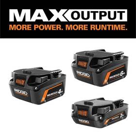 Ac84002460sb Ridgid 18v Lithium-ion Max Output 6.0 Ah Battery 4.0 And