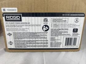 Ac86097ksbn Ridgid 18v Cordless 175w Power Inverter With 2 Ah Battery And Charger