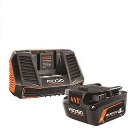 Ac9540 Ridgid 18v Lithium-ion Max Output 4.0 Ah Battery And Charger Starter Kit Ac9540 Ridgid 18v Lithium-ion Max Output 4.0 Ah Battery And Charger Starter Kit