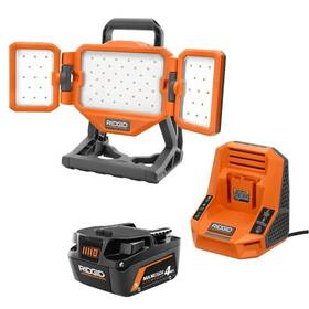 Ac9840-r8698b Ridgid 18v 4.0 Ah Max Output Battery And Rapid Charger Kit With Cordless Hybrid Led