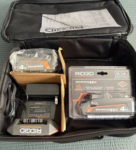 Maxoutputx1 Ridgid 4ah Maxouput Exp18v Batteries Charger In Bag New Open Box Maxoutputx1 Ridgid 4ah Maxouput Exp18v Batteries Charger In Bag New Open Box