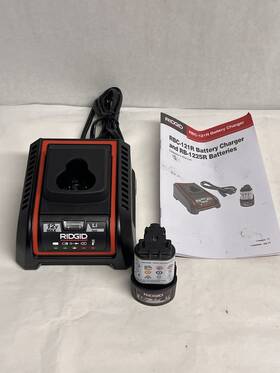 Rb-1225r Ridgid Rbc-121r 12v Advanced Charger And L Battery New Tested Good
