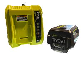 Ryobi 046396037848 40 Volt Lithium-ion 4.0 Ah Battery And Rapid Charger