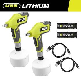 Ryobi 046396057808 Usb Lithium Cordless Compact Sprayer 2.0 Ah Battery And Charging Cable 2-pack