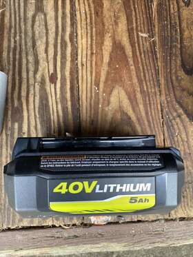 0p40501 Ryobi 40v 5ah Lithium Battery Li-io Open Box Tested