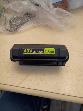 0p4201 Ryobi 40 Volt Lithium 3.5 Amp Battery For