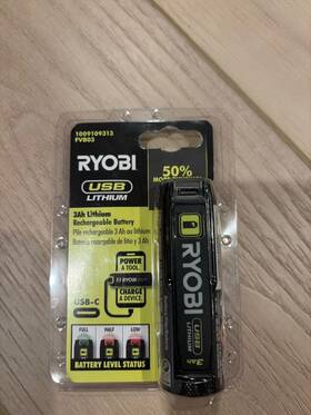 1009-109-313 Ryobi Usb 3ah Lithium-ion Rechargeable Battery Fvb03 New Sealed