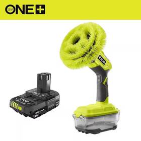 Ryobi 445030623691 One 18v Cordless Power Scrubber With 2.0 Ah Lithium-ion Battery