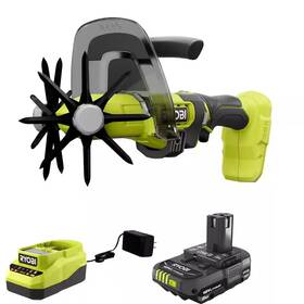 Ryobi 711181644920 One 18v Cordless Compact Battery Cultivator With 2.0 Ah And Charger