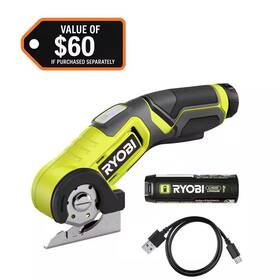 Ryobi 726084490178 Usb Lithium Power Cutter Kit With 2 Ah Battery Charging Cable