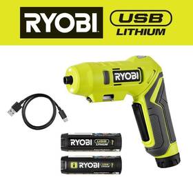Fvd50k-fvb02 Ryobi Usb Lithium Screwdriver Kit With 2.0 Ah Rechargeable Battery