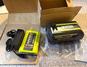 Op404041vnm Ryobi Op404 40v Lithium-ion 4 Ah Battery And Charger New Genuine Oem