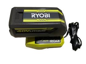 Op4040nvm Ryobi 40v Lithium-ion 4 Ah Battery And Charger - Never Used Open Box