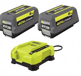 Op4060-2b Ryobi 40v Lithium-ion 6.0 Ah High Capacity Battery 2-pack And Charger