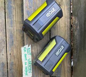 Op40602not Ryobi Lot Of 2 40v 6ah Batteries Working For Parts Or Repair